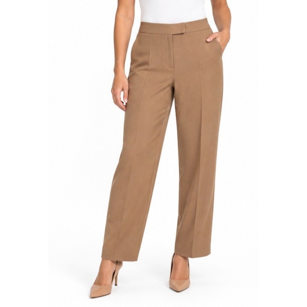 Alfani Womens Casual Dress Pants Size 12 Tan Stretch